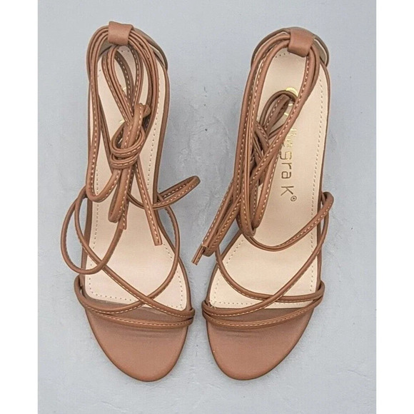 Allegra K Women's Strappy Lace-Up Chunky Heel Sandals Size 7 NWOB - Picture 3 of 12